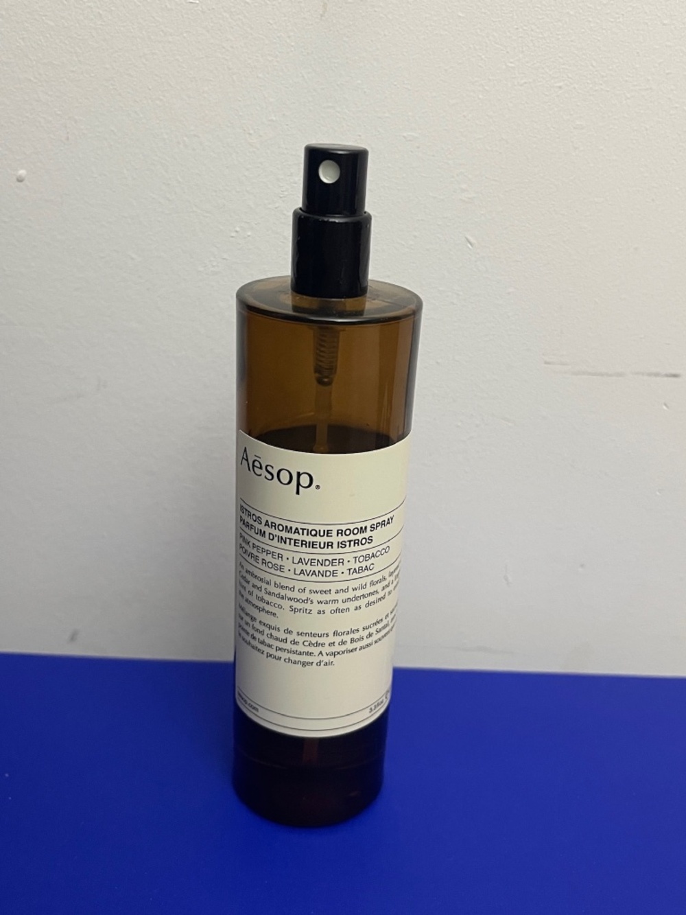 Aesop Istros Aromatique Room Spray 3.3 fl oz 100 mL Pink Pepper Lavender Tobacco